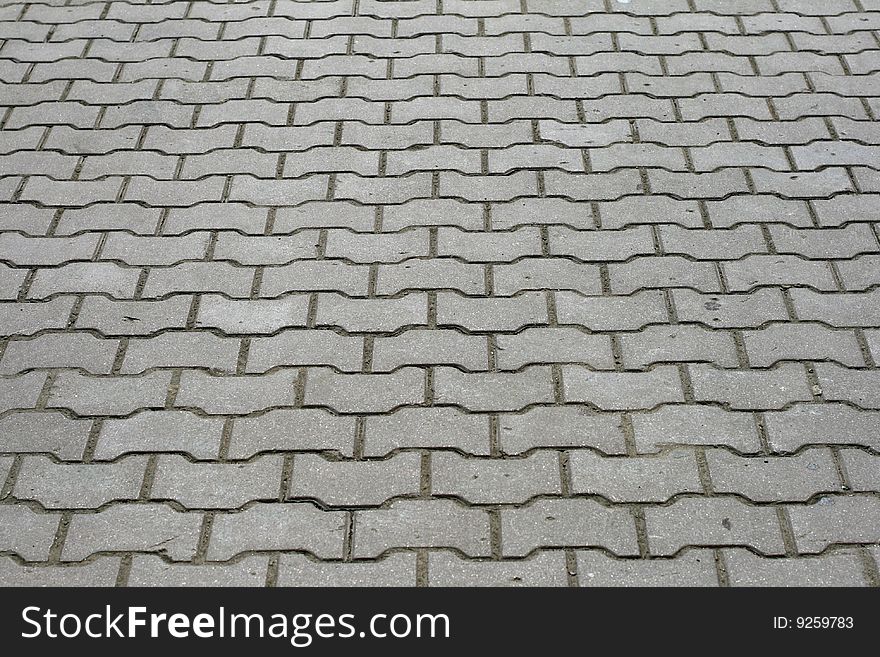 Cobblestone pavement