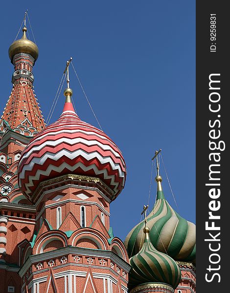 Saint Basil Cathedral At Red Square In Moscow