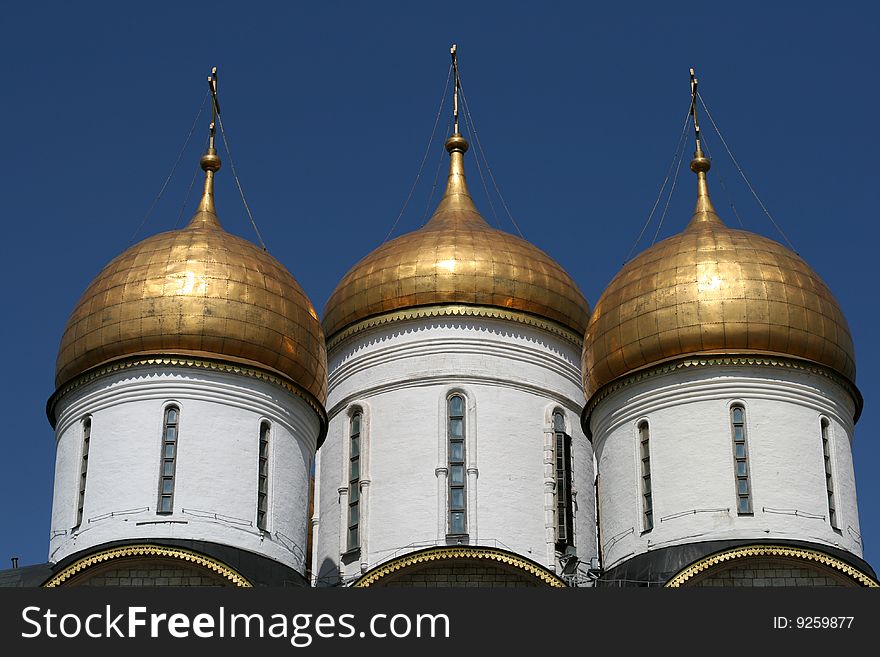 Russian orthodox cathedral in Moscow Kremlin, Russia