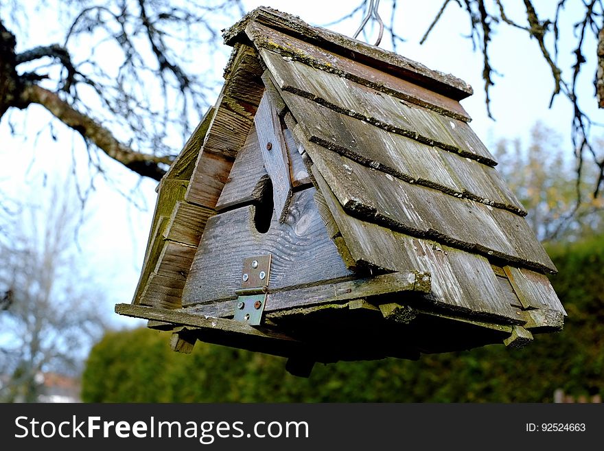 Low Angle View of Birdhouse Against Sky