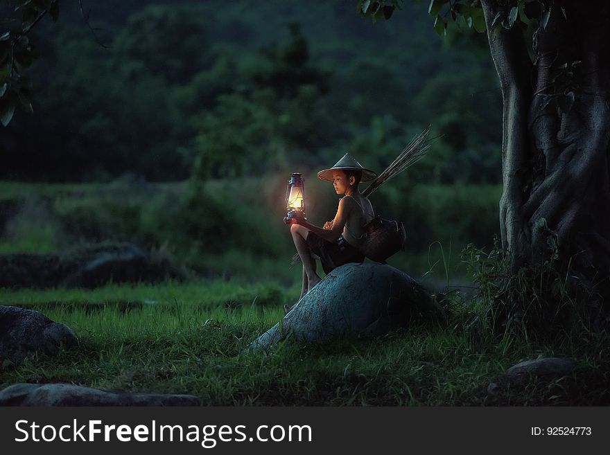 Man In Forest