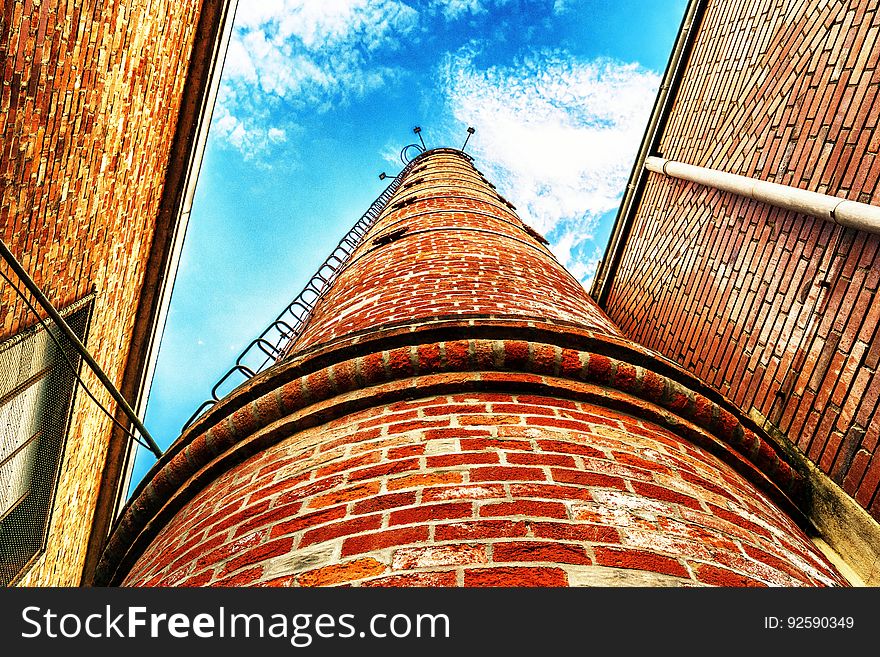 Low Angle View of Brown Bricks Tower