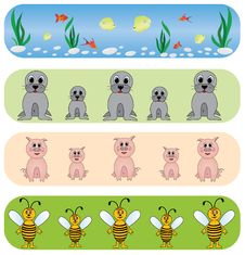 Set Universal Animals Backgrounds. Stock Photography Set Universal Animals Backgrounds. Stock Photography