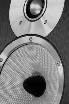 Loudspeaker Close Up Black And White Stock Images