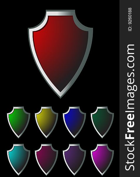 Protection icons. A vector. Without mesh.