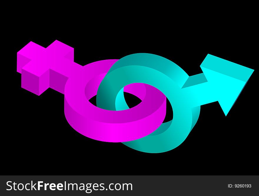 Love sign. A vector. Without mesh.