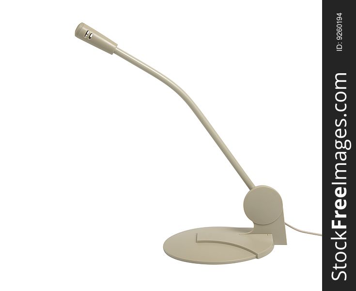 Microphone for connection to the computer isolated on white with clipping path