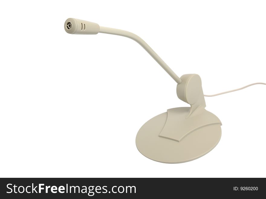 Microphone for connection to the computer isolated on white with clipping path