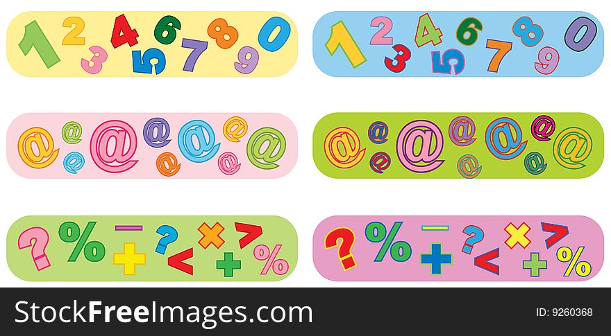 Set elegance and universal backgrounds.Vector. (assortment icon email, number, plus, percent). Set elegance and universal backgrounds.Vector. (assortment icon email, number, plus, percent)