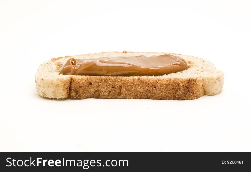 Bread with milk candy
photography studio with white background