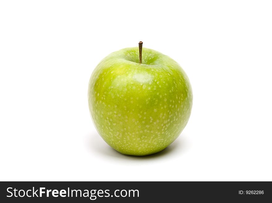 Green apple isolated on white.