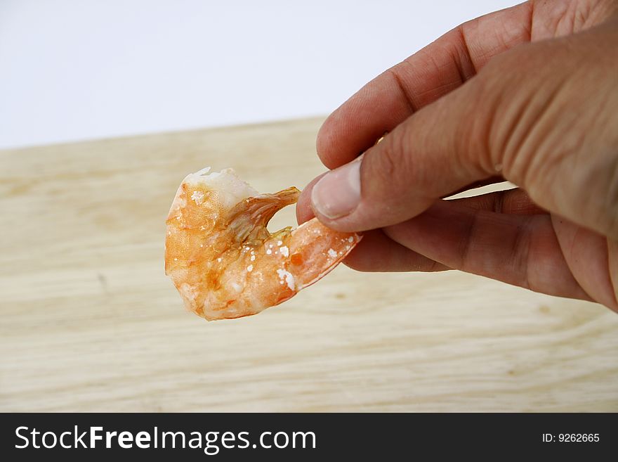 Barbecued prawn for Finger food