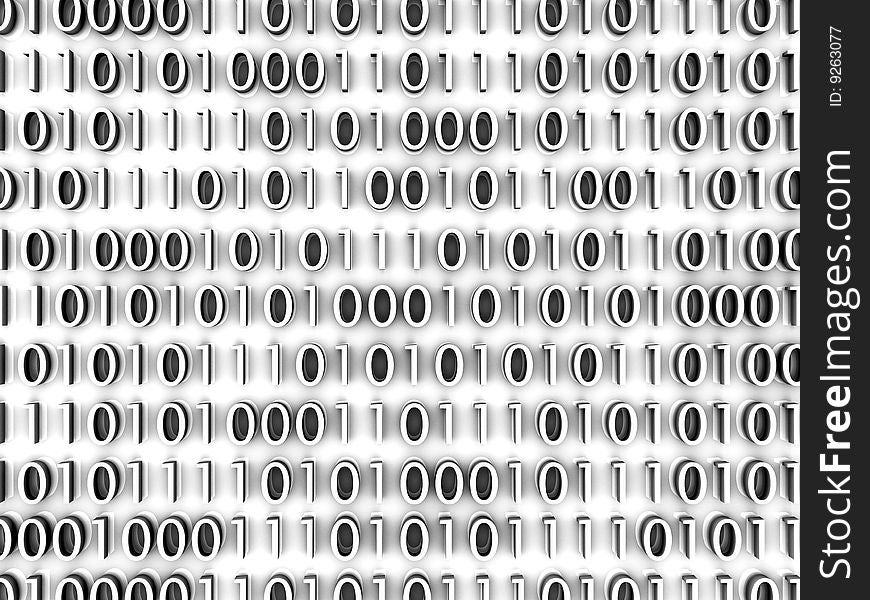 3D rendered image of a binary background