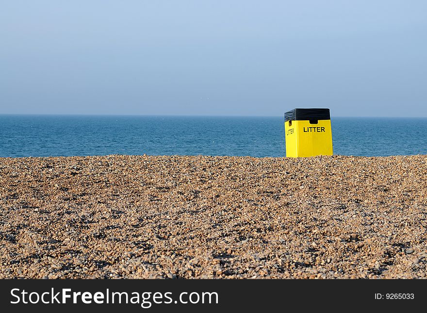 Lovely landscape of brighton beach england featuring a litter box.