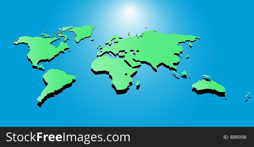 Jpeg file and vector file EPS 8 version. World map. Jpeg file and vector file EPS 8 version. World map