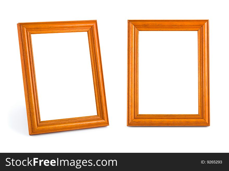 Two standing retro frame isolated on white background. Two standing retro frame isolated on white background