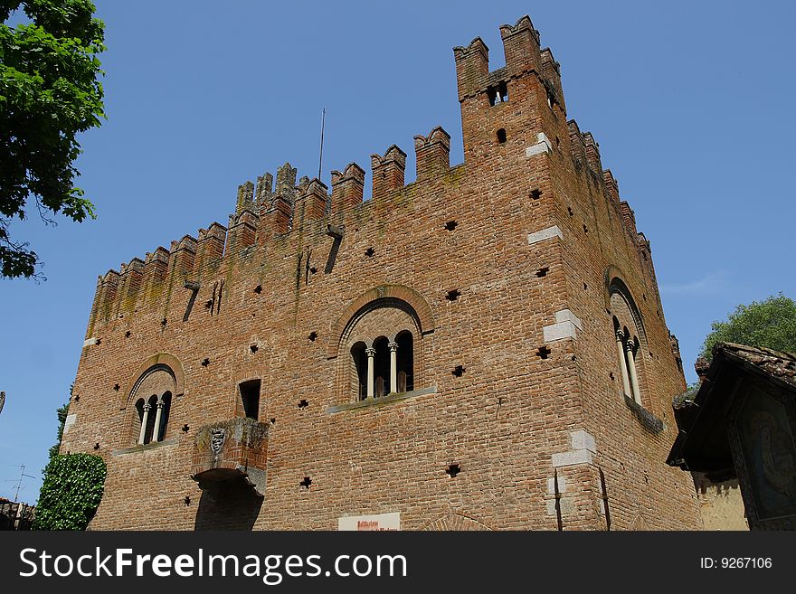 Ancient castle in Grazzano Visconti, Italy. Ancient castle in Grazzano Visconti, Italy