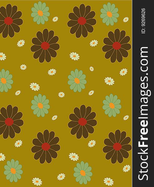 Vector illustraition of retro abstract floral Pattern background. Vector illustraition of retro abstract floral Pattern background