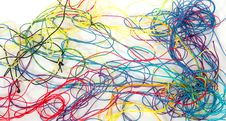Threads On White Background Royalty Free Stock Photo Threads On White Background Royalty Free Stock Photo
