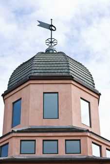 Tower With Weathercock Royalty Free Stock Image Tower With Weathercock Royalty Free Stock Image