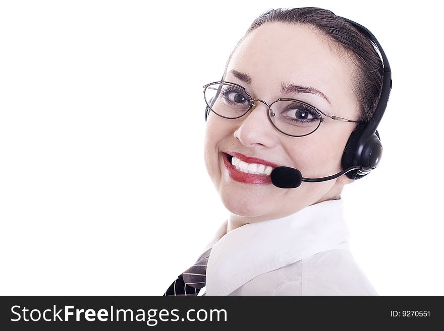 Closeup of young woman speaking. Closeup of young woman speaking