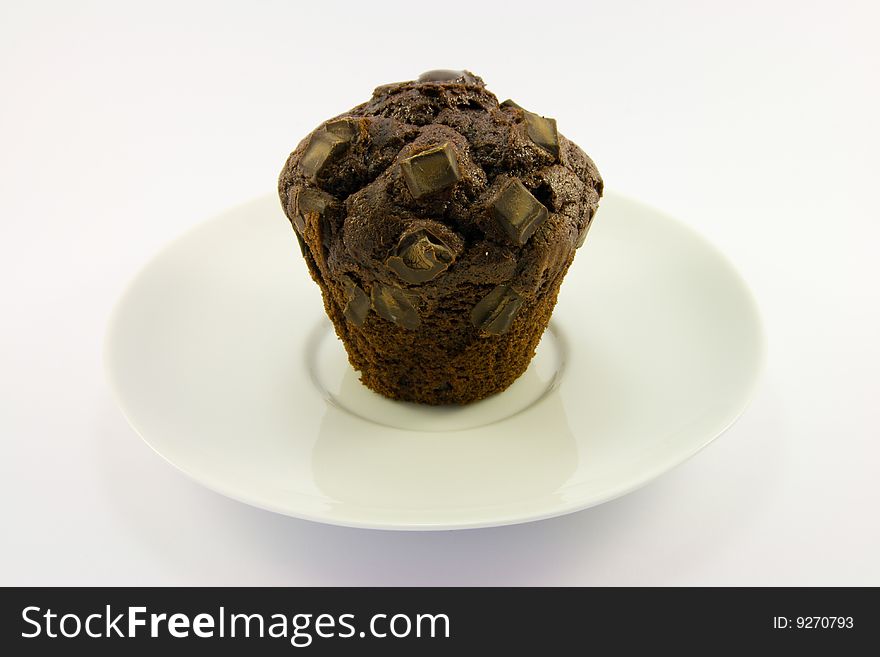 Chocolate Muffin On A Plate