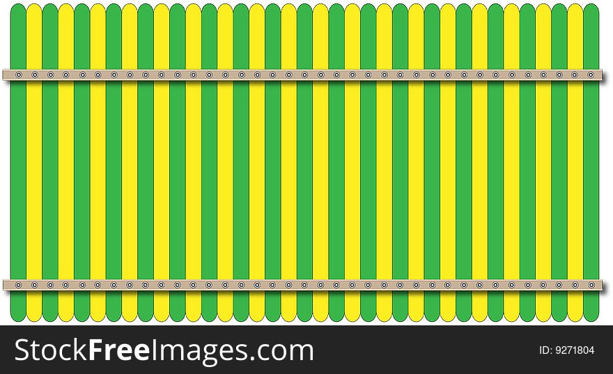 The gate background with green colour illustration