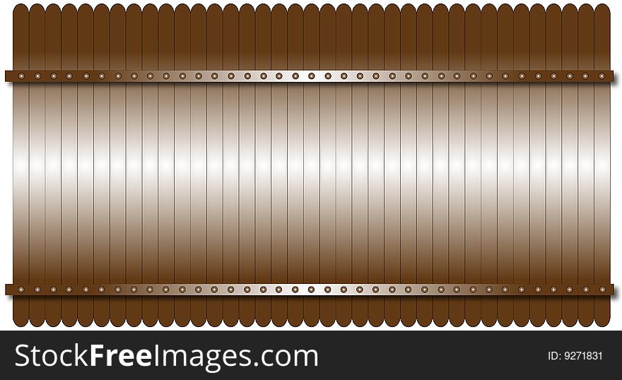 The gate background with brown colour illustration