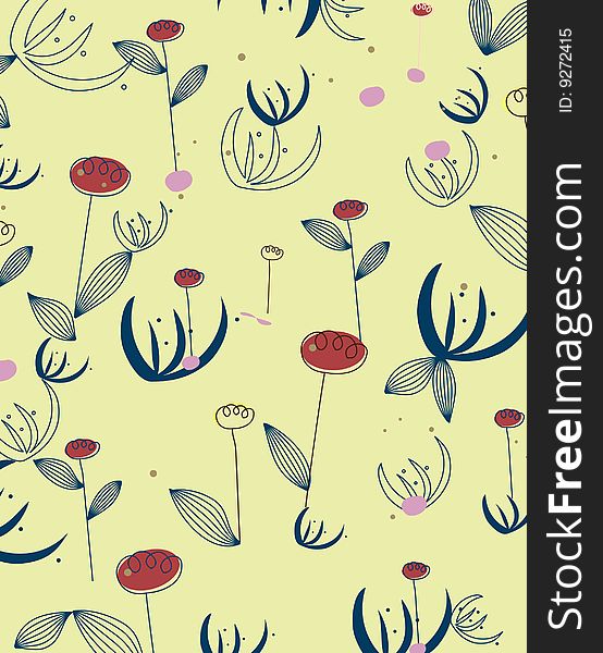 Little cute floral and leave design for background and everything is editable. Little cute floral and leave design for background and everything is editable