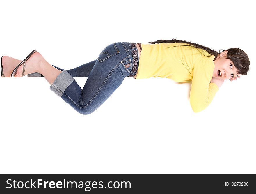 Woman With Banner