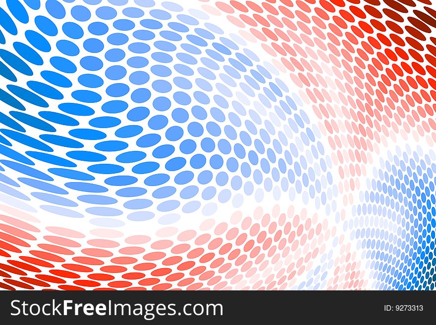 Vector illustration of Red and Blue