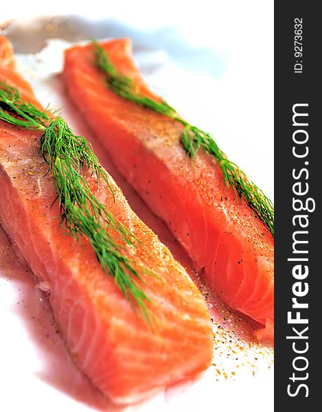 Raw Salmon Flesh