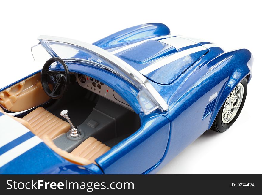 Single model car over white background - side view. Single model car over white background - side view