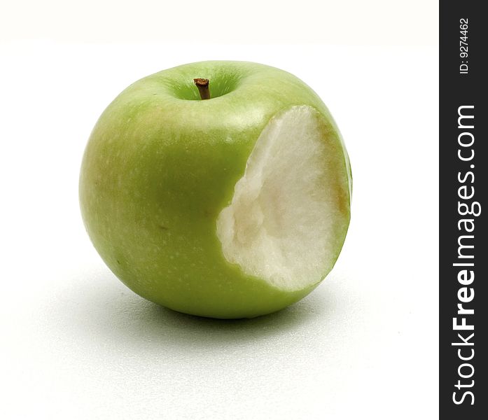 Fresh apple with leaves, isolated