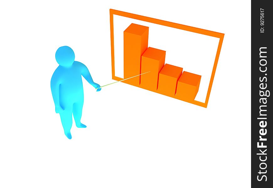 3d abstract person for company presentation