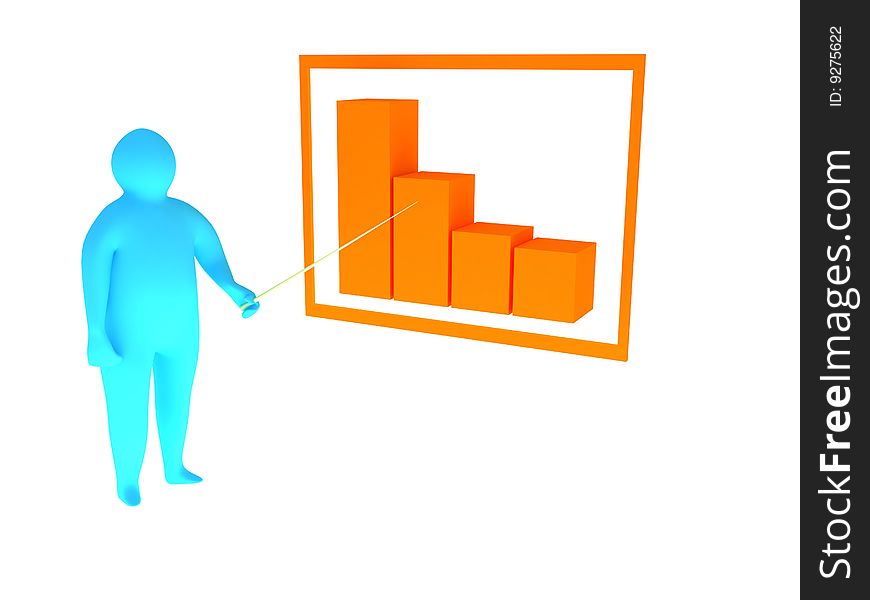 3d abstract person for company presentation