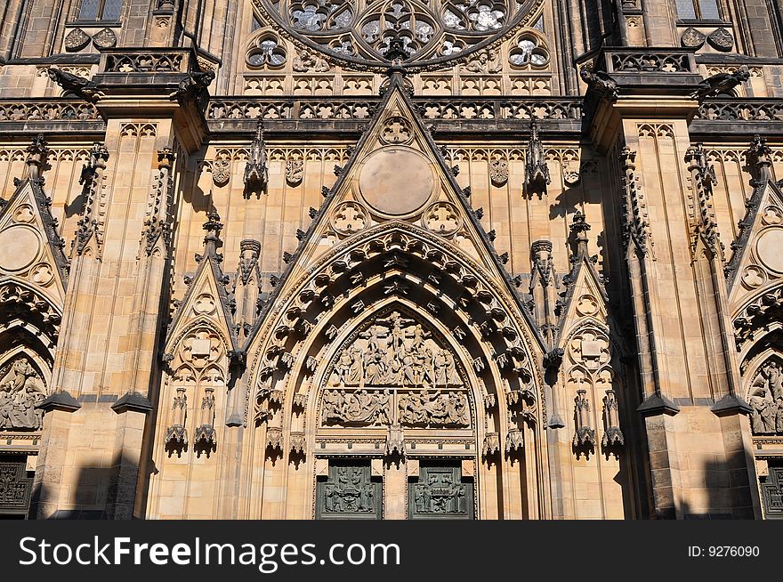 St.vitus cathedral in prague,europe,entrance portal,