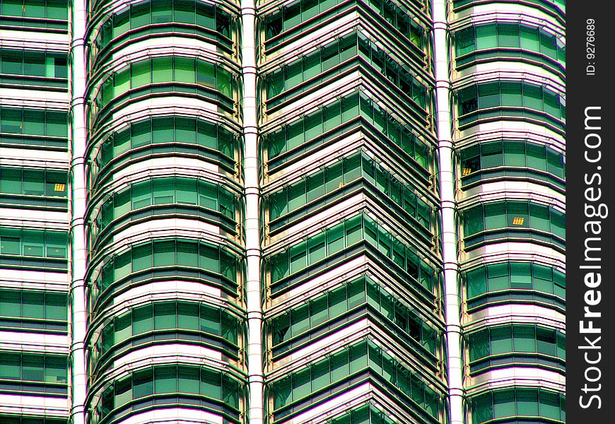 A fragment of a wall of Petronas Tower, Kuala Lumpur. A fragment of a wall of Petronas Tower, Kuala Lumpur