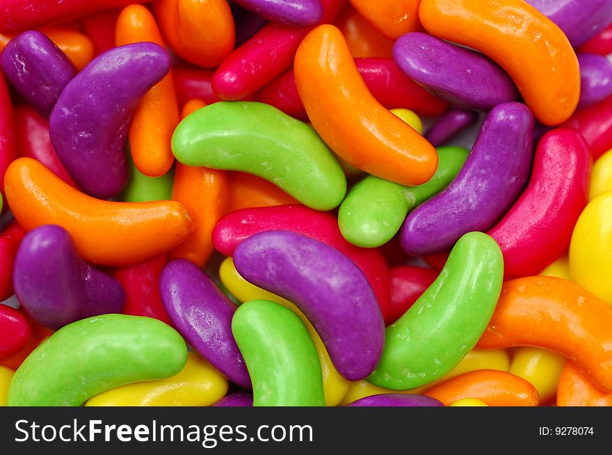 Colorful Kidney Shaped Sweets Background. Colorful Kidney Shaped Sweets Background