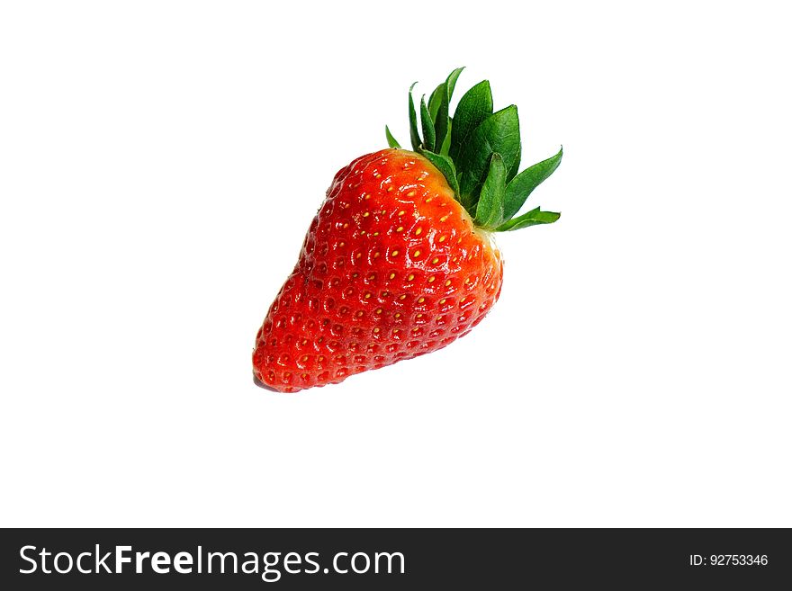 Red and Green Strawberry Fruit