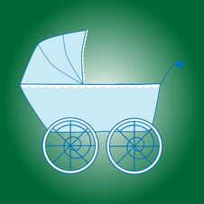 Blue Baby Boy Stroller Royalty Free Stock Image Blue Baby Boy Stroller Royalty Free Stock Image