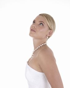 Stylish Bride With Pearls Royalty Free Stock Photos Stylish Bride With Pearls Royalty Free Stock Photos