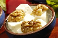 Mexican Speciality Fetta Cheese W Honey Wallnuts Royalty Free Stock Photo Mexican Speciality Fetta Cheese W Honey Wallnuts Royalty Free Stock Photo