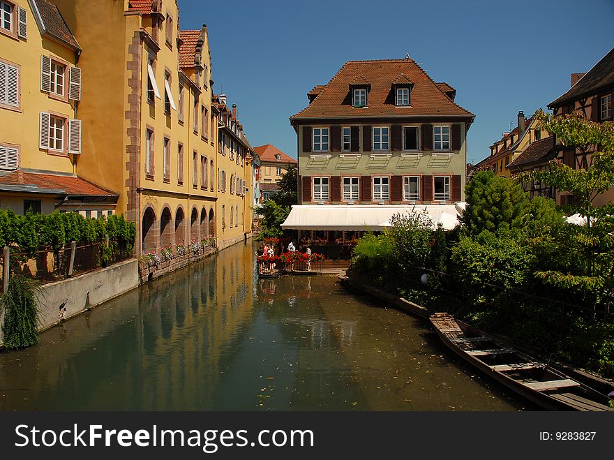 The quaint town of Colmar France boasts its La Petit Venice, or Little Venice, which is seen here with half-timbered houses and one of its canals. The quaint town of Colmar France boasts its La Petit Venice, or Little Venice, which is seen here with half-timbered houses and one of its canals.