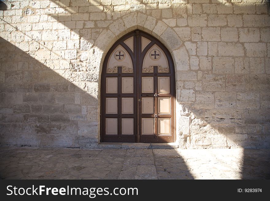 Public church of wamba village in valladolid spain. Public church of wamba village in valladolid spain