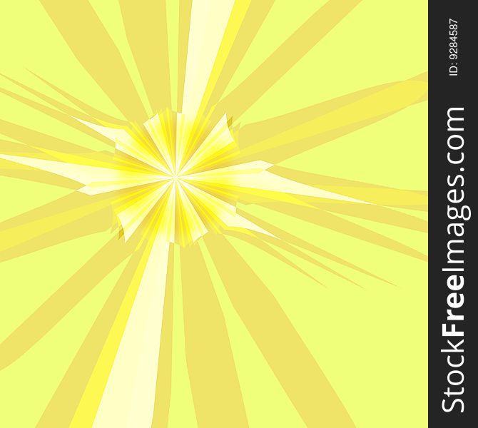 Abstract background star of yellow sunlight