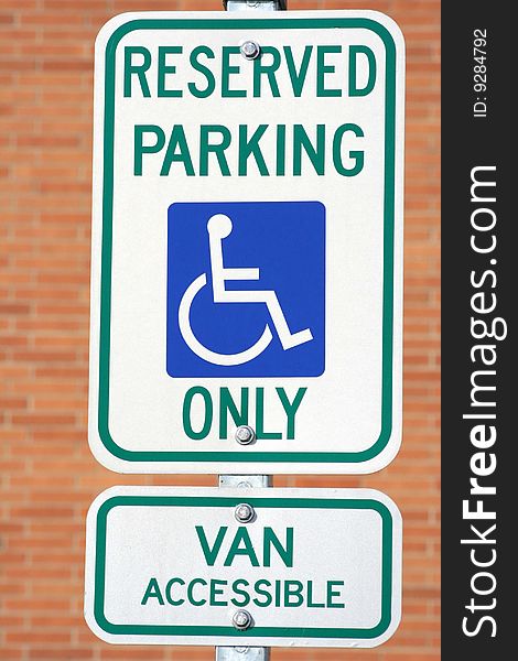 Image of a handicapped parking sign