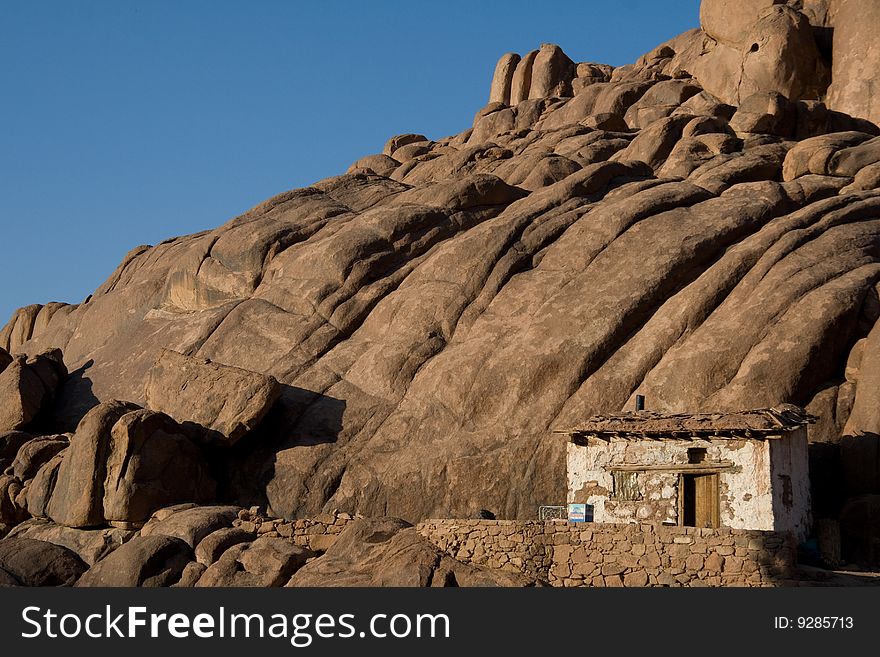 Hut high in the mountains. Hut high in the mountains