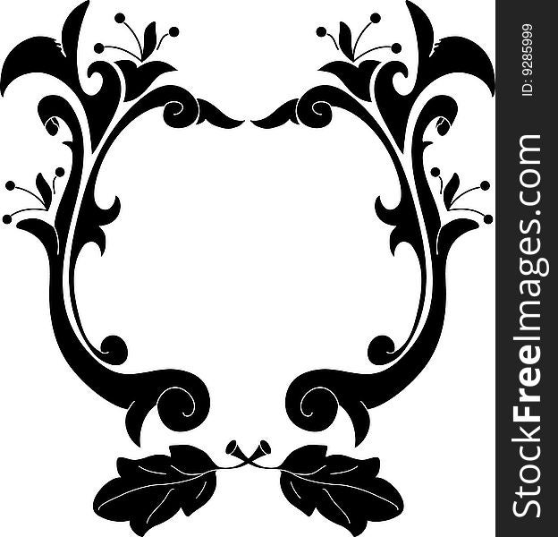 Grunge Floral for design, vector illustration