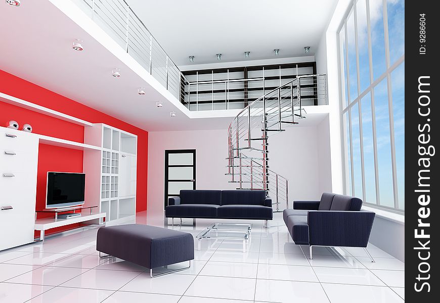 Modern interior of a room